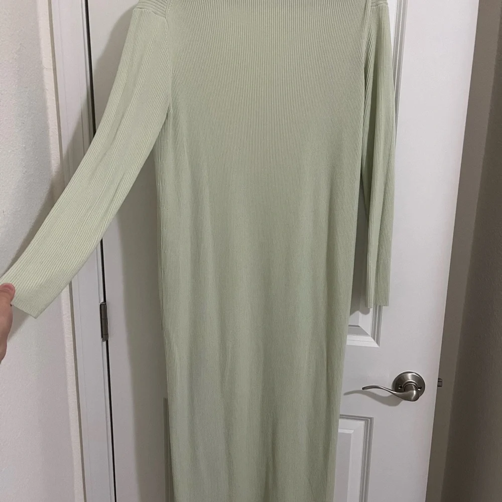 Zara Women's Light Cream/green Sweater cardigan - Picture 4 of 5
